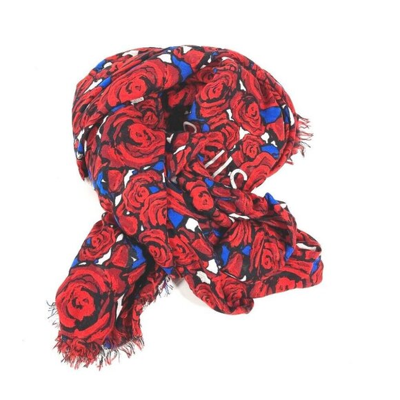 LOUIS VUITTON M70476 Etoile - Rock 'n' Roses Rose Flower Fringe Stole/Shawl - Picture 1 of 12